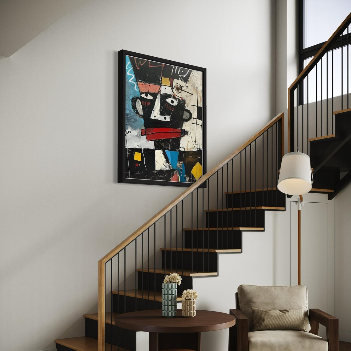 Modern Black Man Art Print, Abstract Figure Art - Image 5