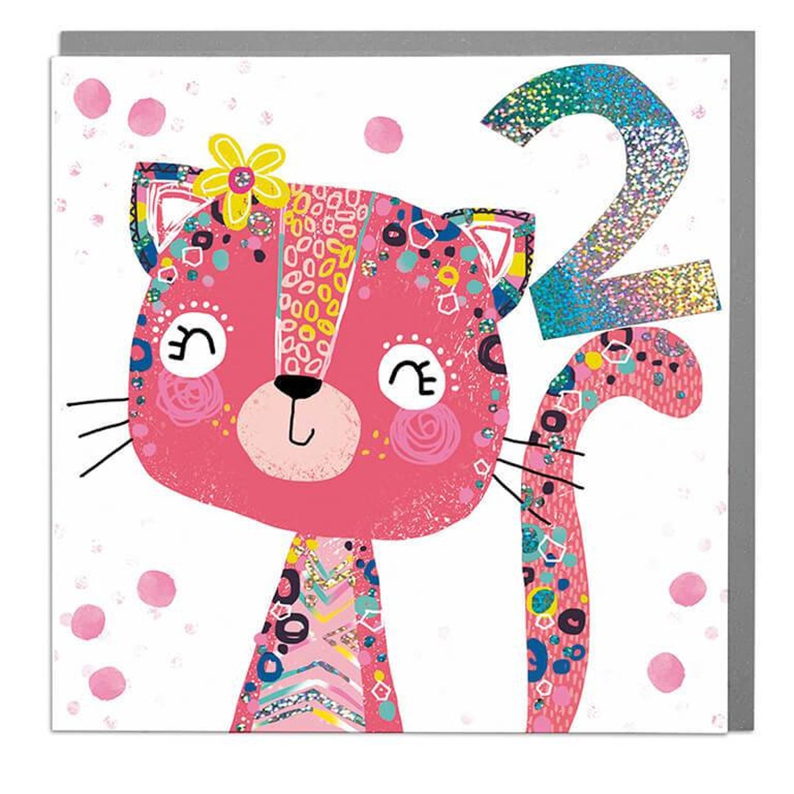 Cat Age 2 Birthday Card