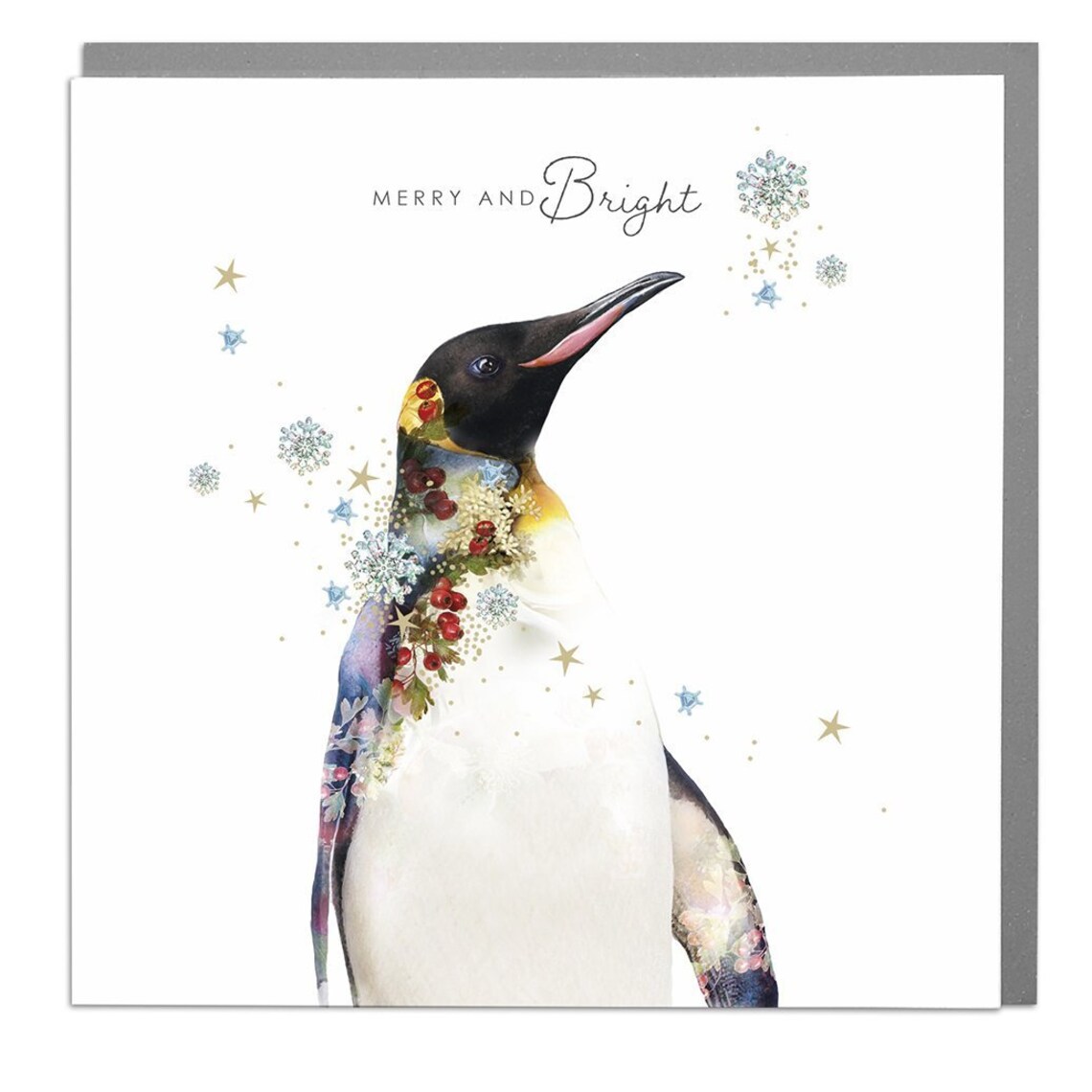 King Penguin Happy Christmas Greeting Card