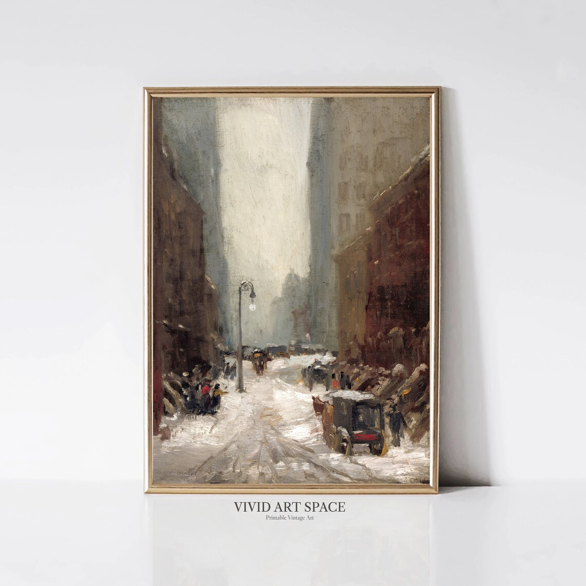 Snow In New York By Robert Henri Vintage Cityscape Poster
