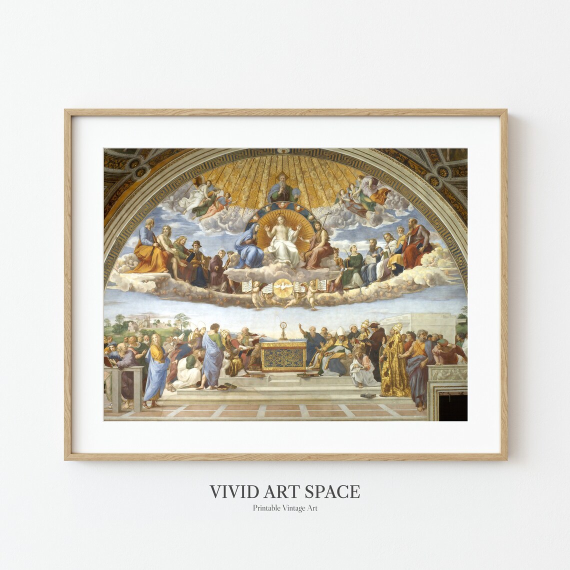 Raphael: Disputation Of The Holy Sacrament Art Print - Image 3