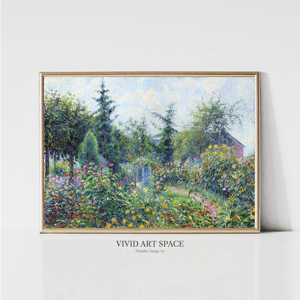 Pissarro-Inspired Garden and Chicken Coop Print