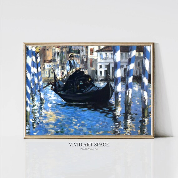 Grand Canal Of Venice By Edouard Manet Impressionist Landscape Painting Vintage Europe City Print Printable Wall Art