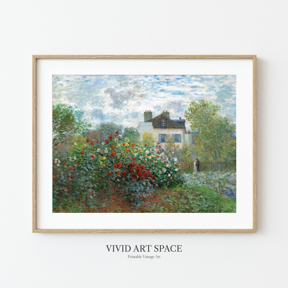 Claude Monet The Garden of Monet at Argenteuil Art Print - Image 2