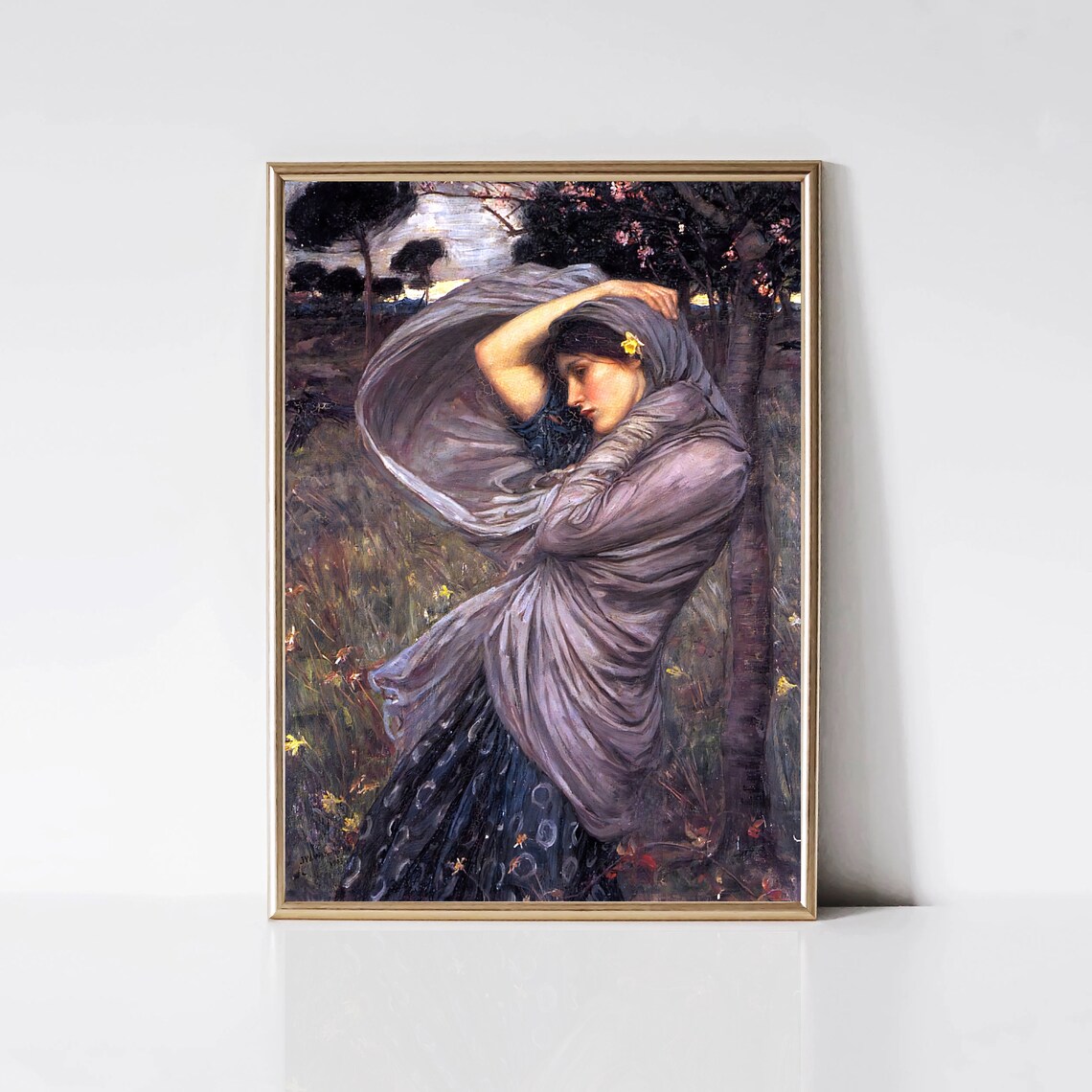 Boreas by John William Waterhouse, Pre-Raphaelite Art Print