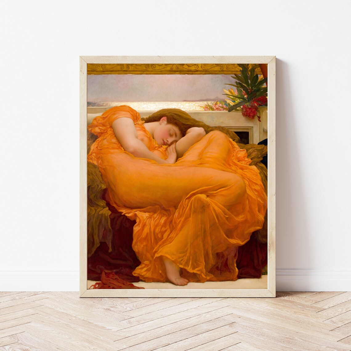 Flaming June By Frederic Leighton Poster Print