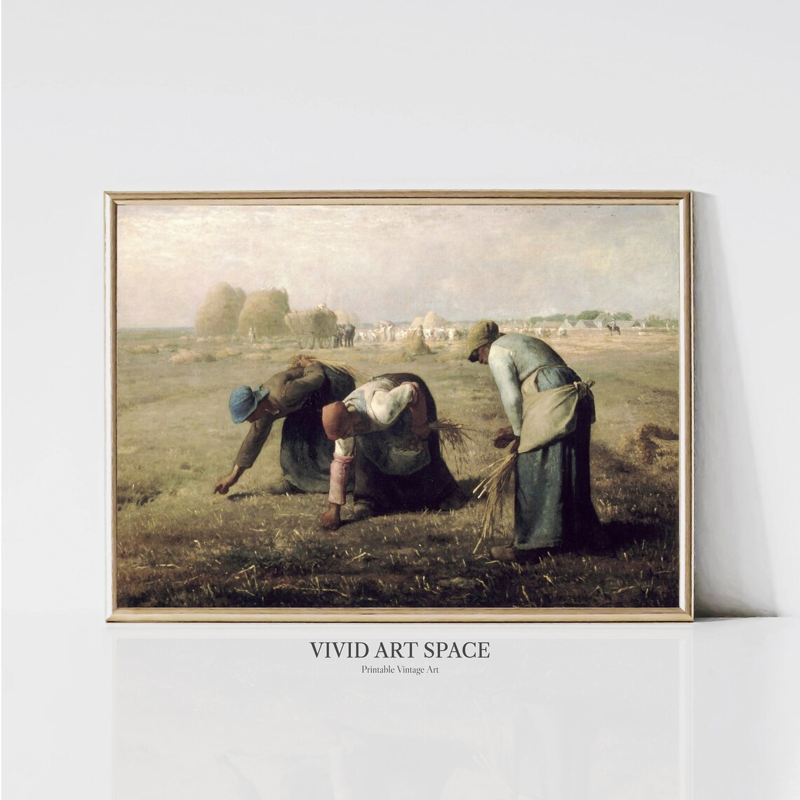 Jean Millet The Gleaners Vintage Realism Art Print