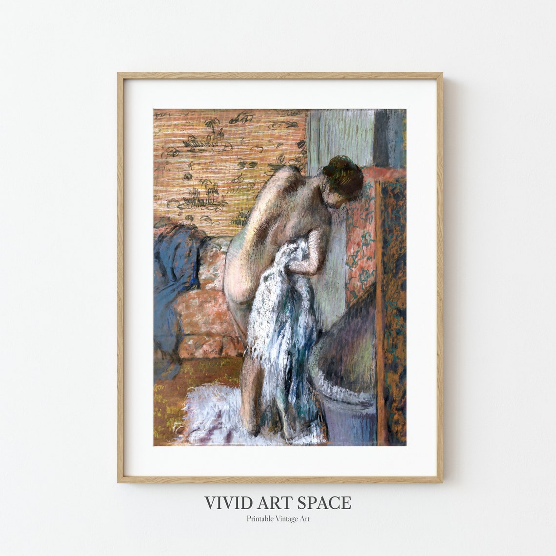After the Bath by Edgar Degas Bathing Woman Impressionist Poster - Image 2