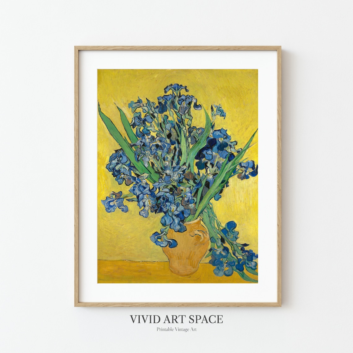 Van Gogh Irises 1890 Impressionist Floral Art Print - Image 2