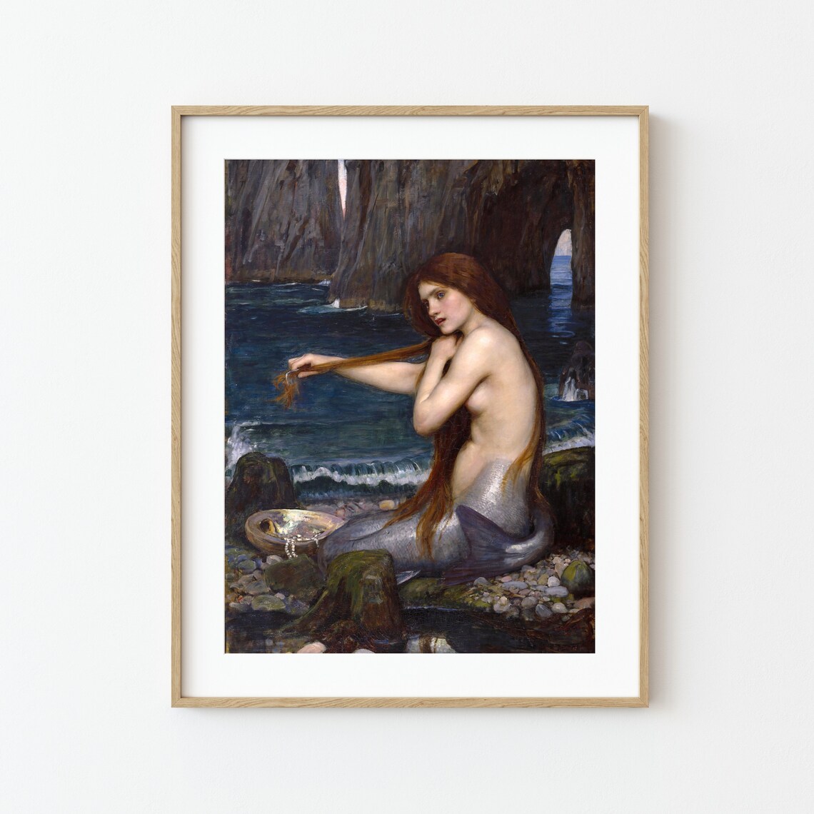 Mermaid by John William Waterhouse, Pre-Raphaelite Art Print - Image 3