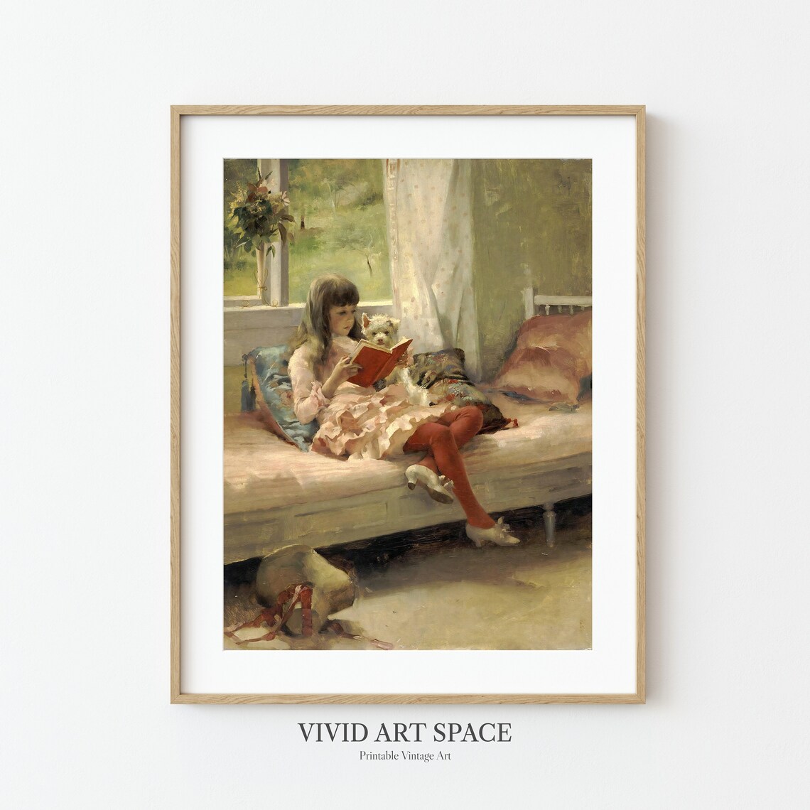 Good Friends Vintage Portrait Print, Victorian Nursery Art