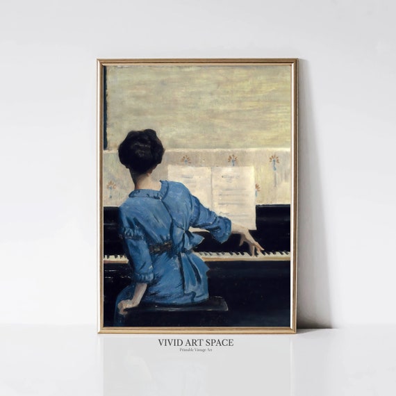 Vintage Woman Portrait Painting, Victorian Decor Print