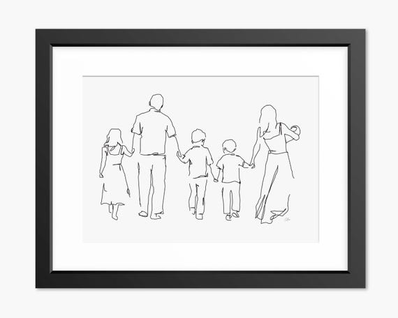 Family Illustration Print Mothers Day Print Gift For Mum Mom Gift For Wife Personalised Family Print Fathers Day Personalised Print