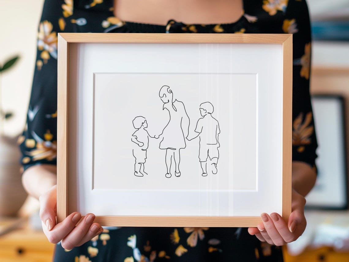 Children Portrait Children Illustration Children Wall Art Mothers Day Print Gift Children Drawing Children Illustration Nursery Art