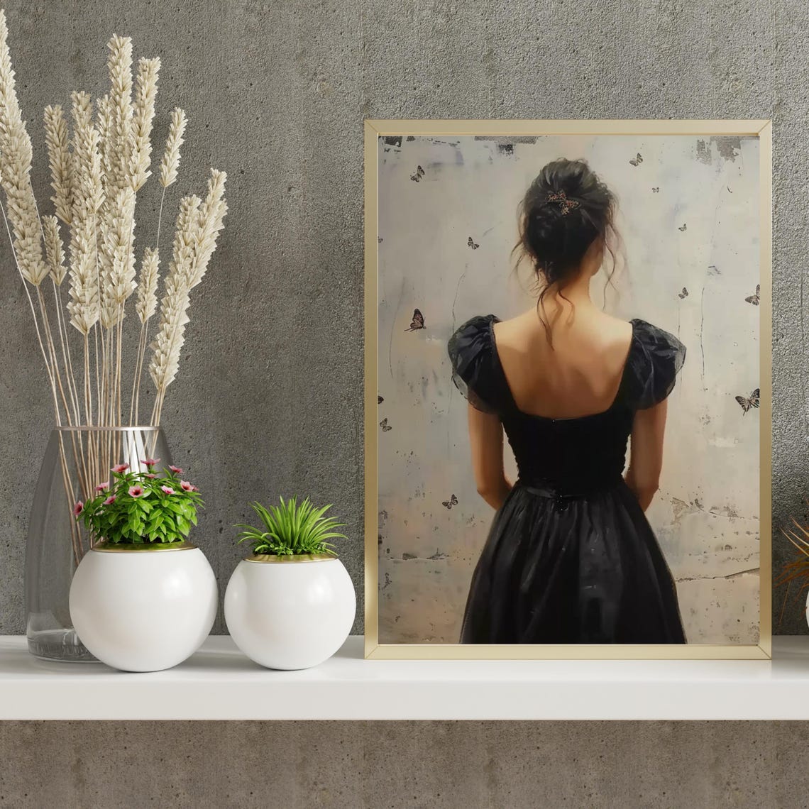 Moody Woman Portrait Oil Painting Dark Academia Moody Woman Wall Art Victorian Aesthetic Gothic Oil Painting Dark Romance Beauty 815 - Image 6