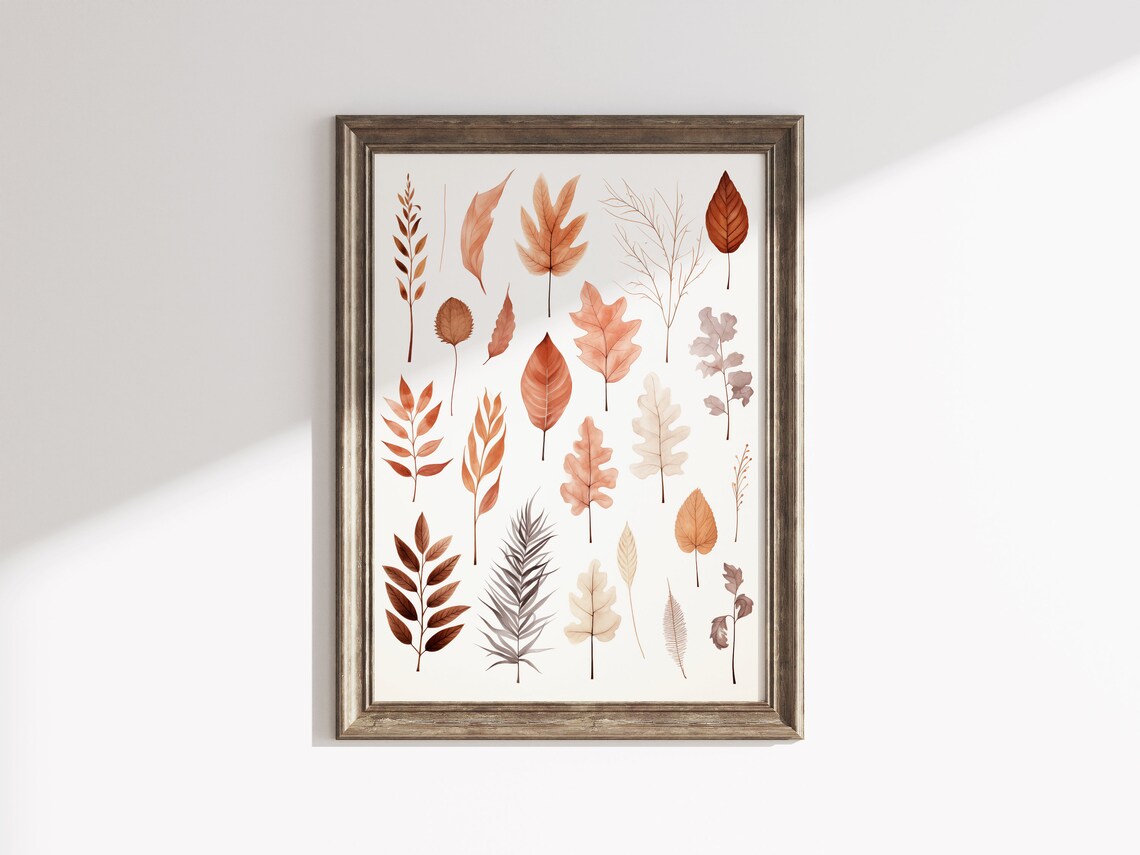 Rustic Fall Leaves Autumn Botanical Print - Image 3