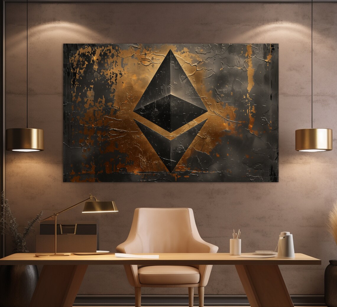 Abstract Ethereum Painting, Modern Wall Art
