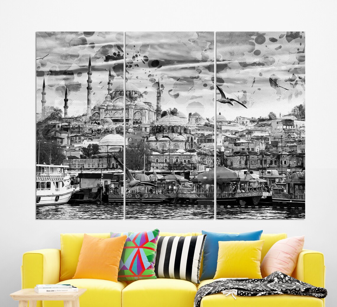 Istanbul Skyline and Blue Mosque Travel Poster - Image 2
