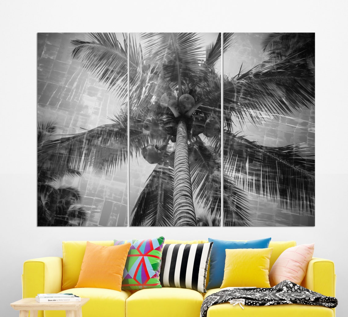 Tropical Palm Leaves Print Tropical Wall Art Palm Leaf Wall Art Jungle Leaves Palms Art - Image 2