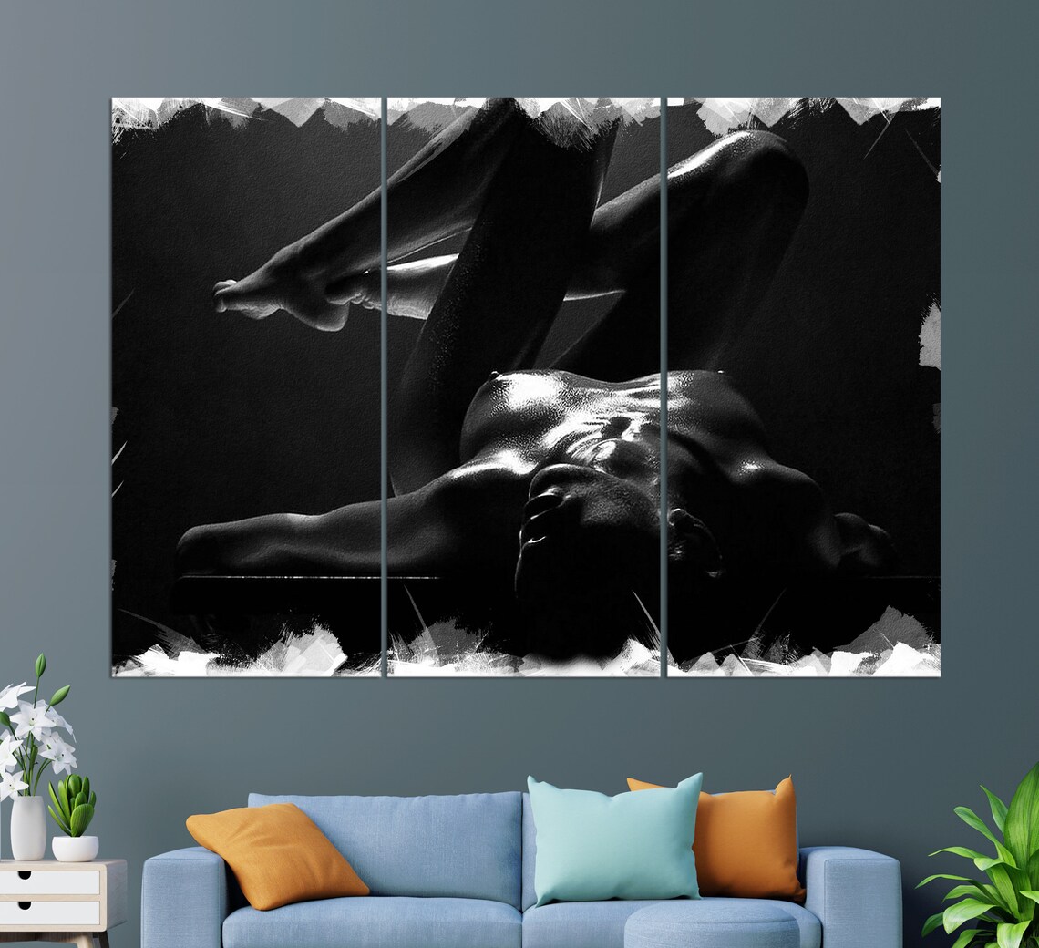 Black And White Female Figure Artistic Body Study Photography Print