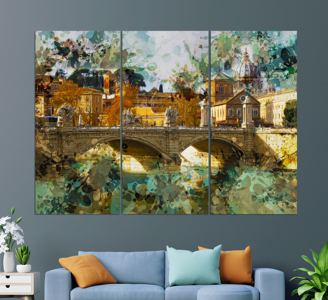 Rome Abstract Art Print, Italian Travel Poster - Image 2