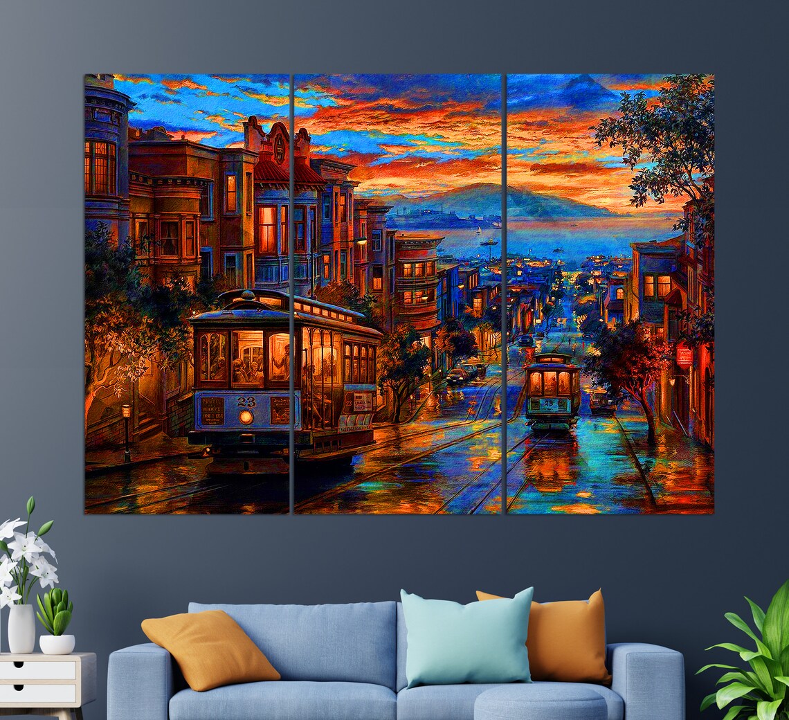 San Francisco Downtown Travel Poster, City Skyline - Image 3