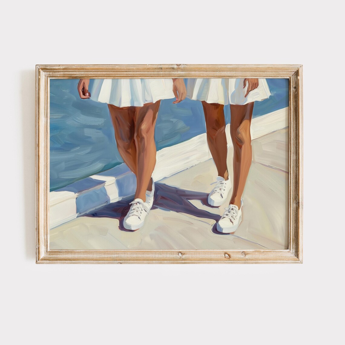 Coastal Granddaughter Beach Girl Sneakers Art Print