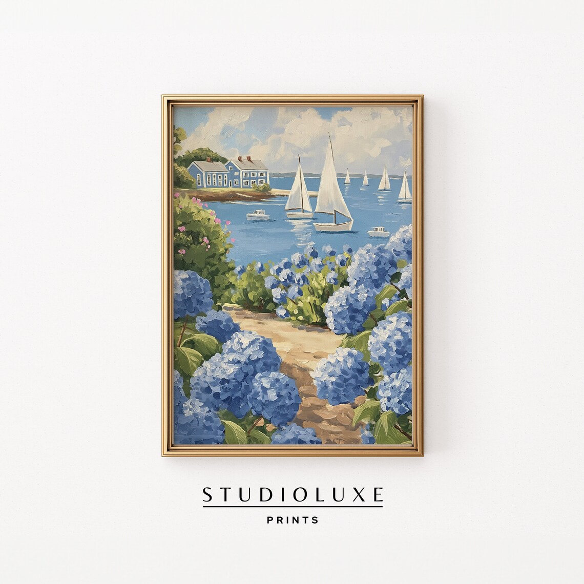 Nantucket Vintage Coastal Art Print, Travel Poster