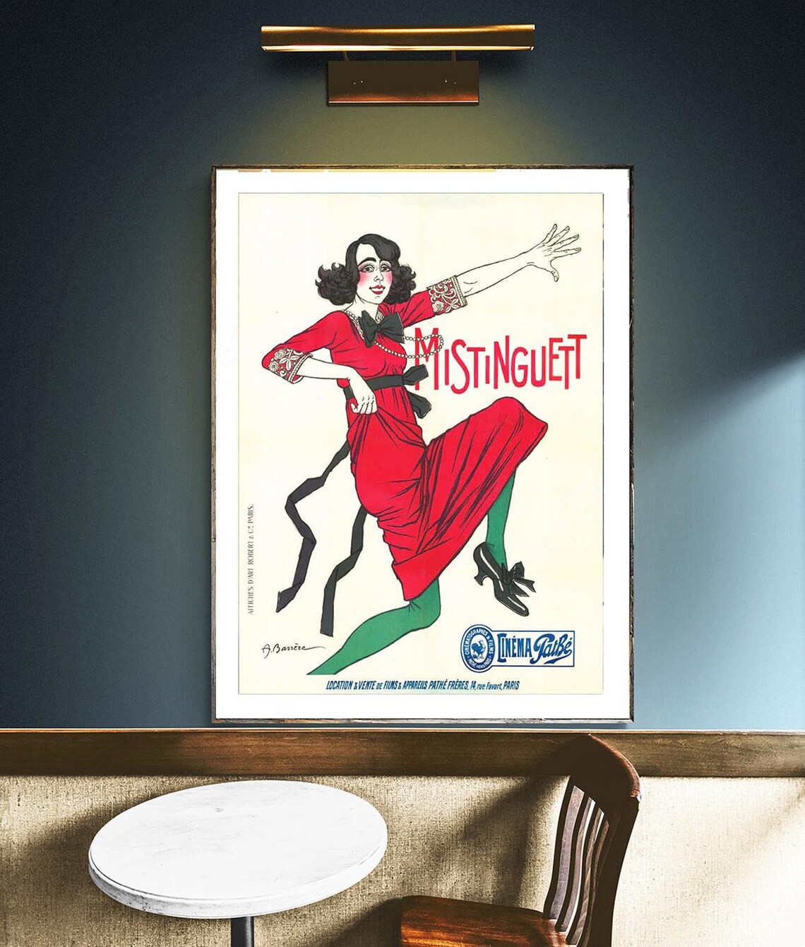 Mistinguett Vintage French Cabaret Dancer Cinema Pathe Art Poster