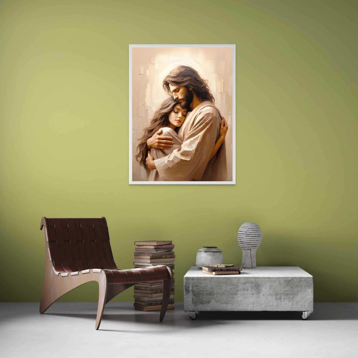 He Loves You Modern Christian Art, Jesus Painting - Image 3