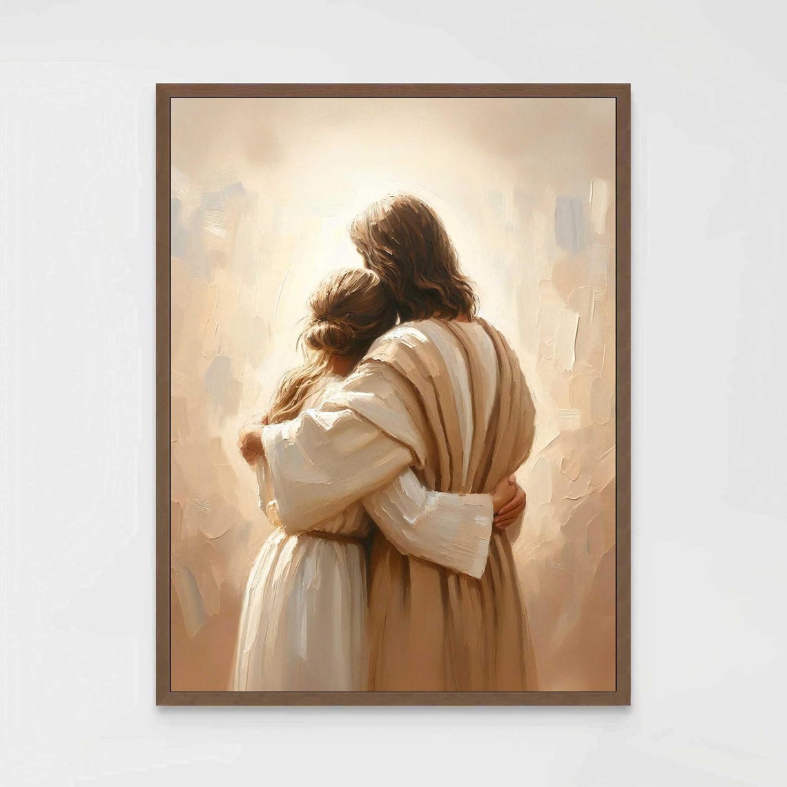 Jesus Heals a Woman, Christian Religious Art Print
