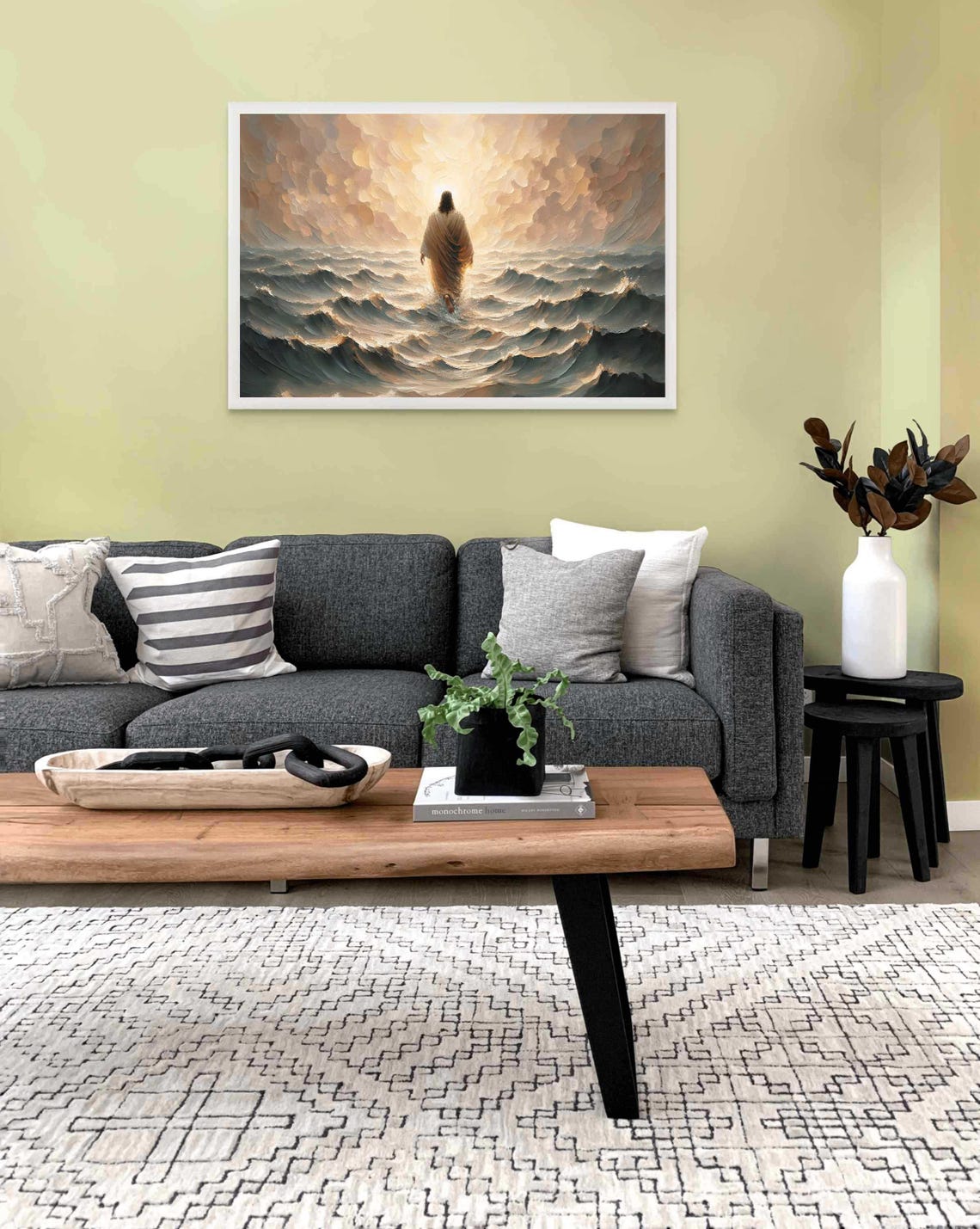 Walking On Water Jesus Christ Wall Art Print - Image 2