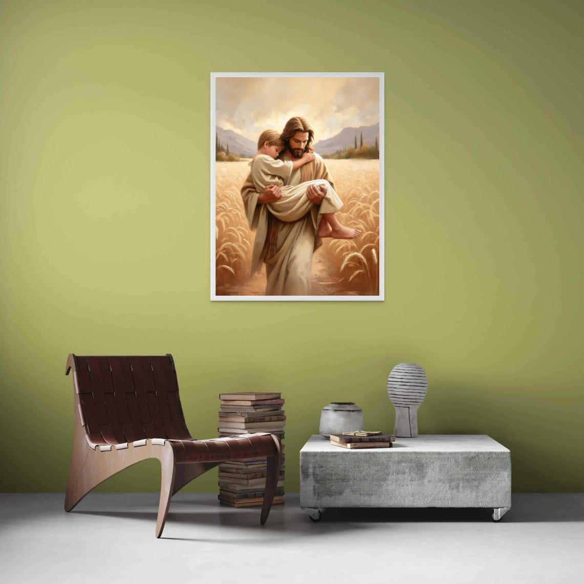 Saved By Jesus Christian Nursery Art Print - Image 4