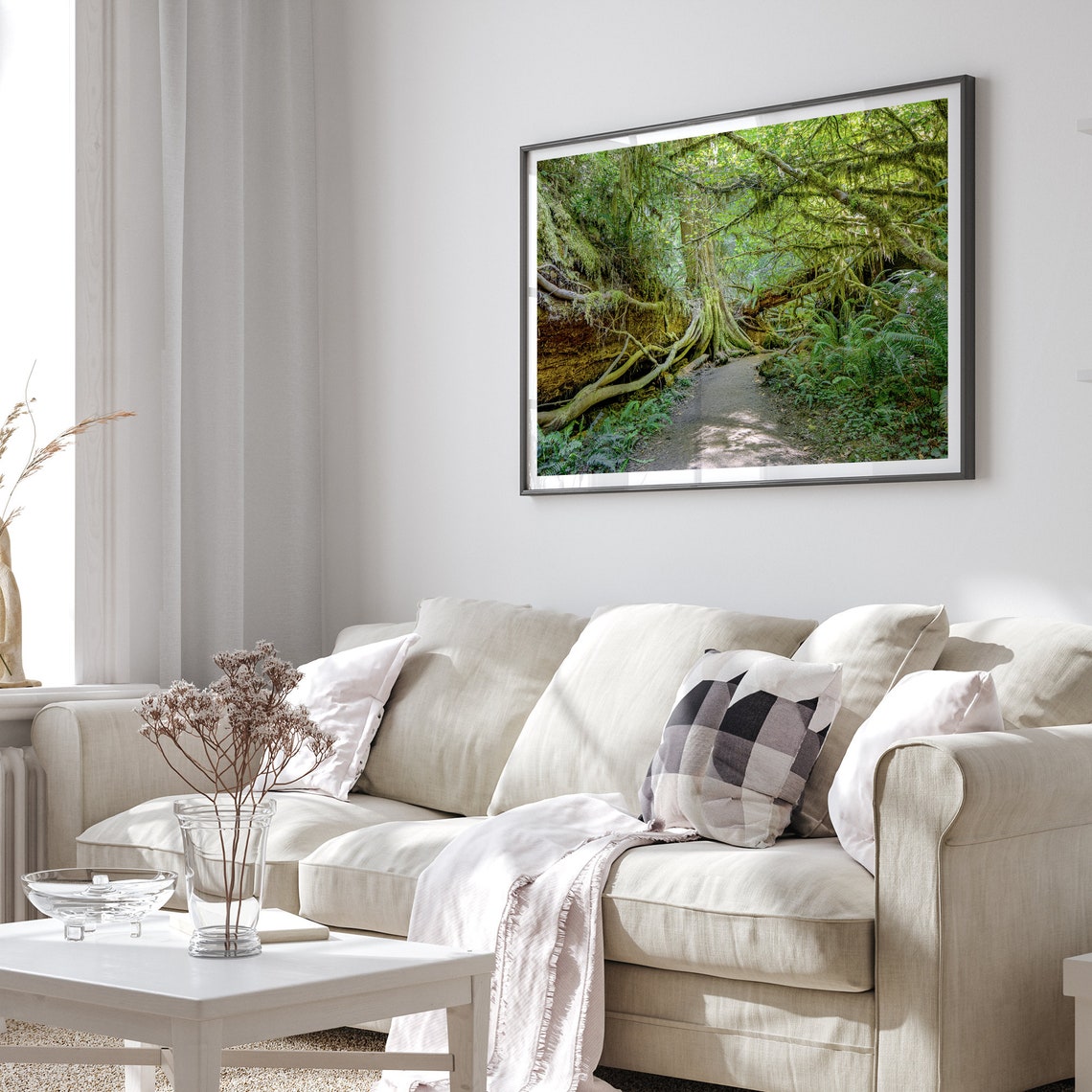 Redwood Forest Moss Covered Fallen Trees Fern Path Nature Walk Poster - Image 3