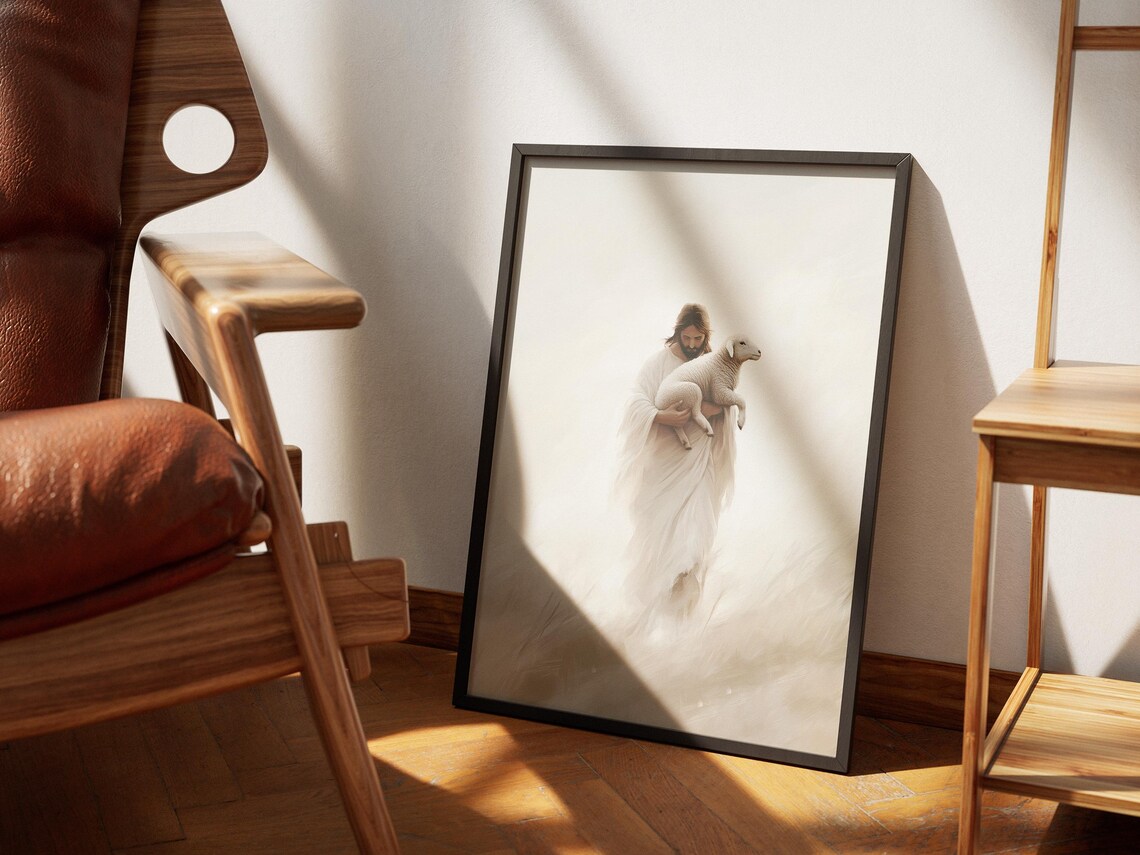 Second Chance Lost Sheep Christian Art Print - Image 2