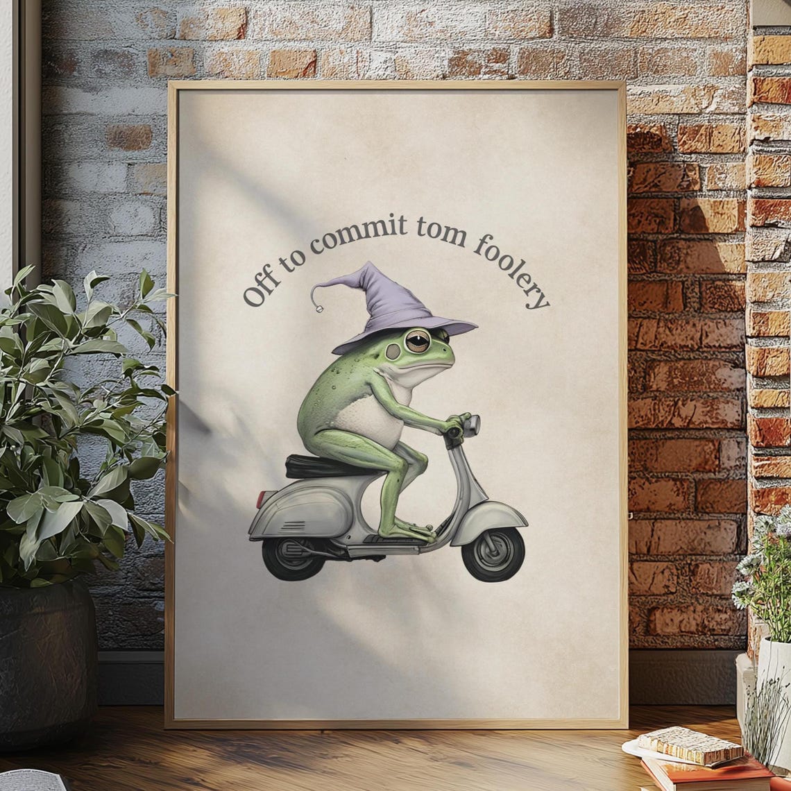Tom Foolery Frog Funny Wall Art Print