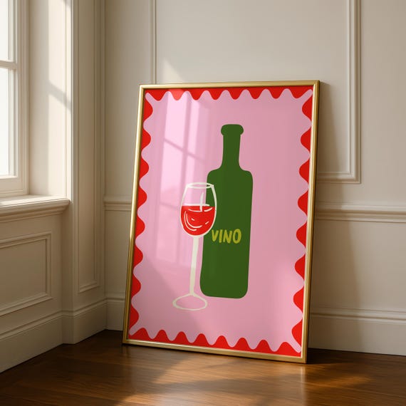 Vino Prints Wine Decor Kitchen Poster Print