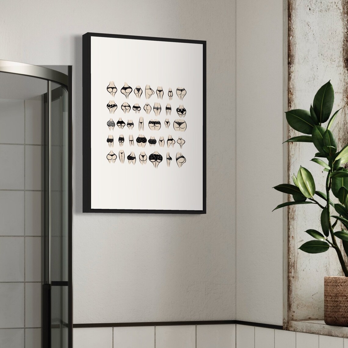 Funny Bathroom Bum Bathroom Wall Art Poster - Image 2