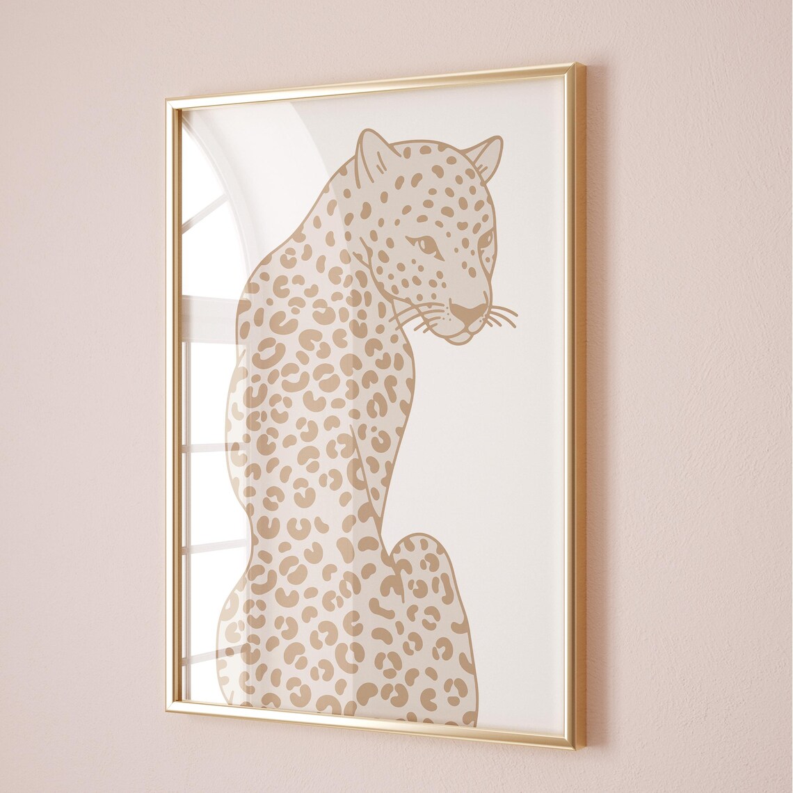 Cheetah Cat Animal Prints, Retro Neutral Poster
