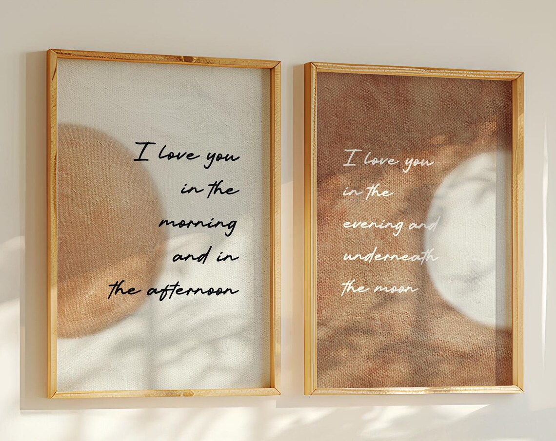 I Love You In The Morning, Moon and Sun Art Print
