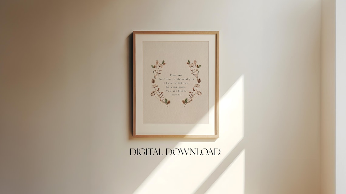 Isaiah 43:1 Fear Not Scripture Art Print - Image 7