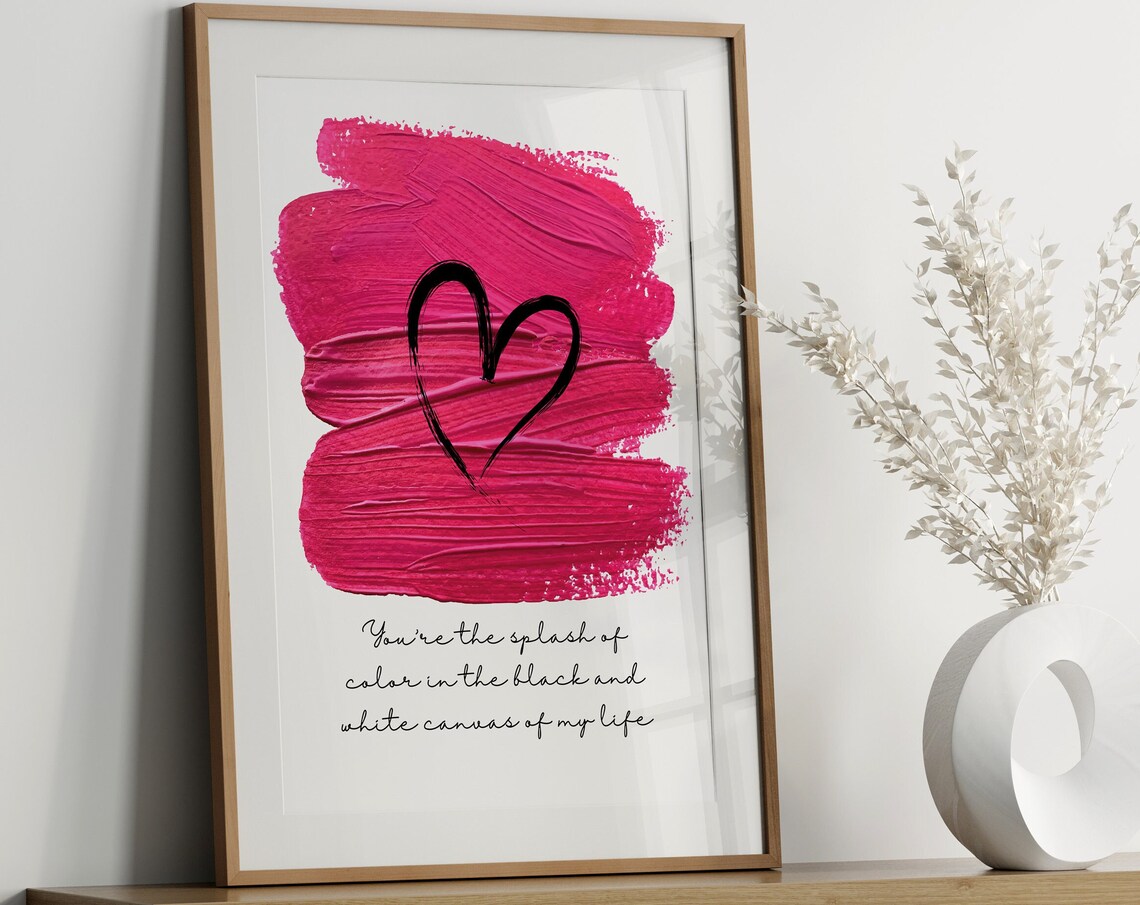 Heart Print, Romantic Love Poster Art Print