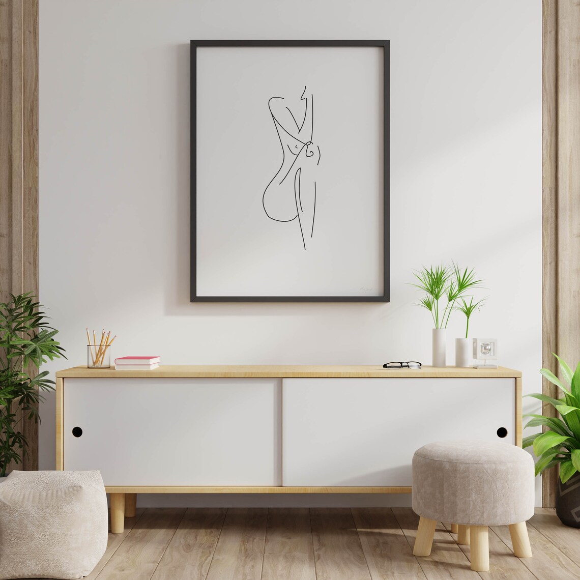 Nude Woman Line Art, Female Minimalist Art Print - Image 2