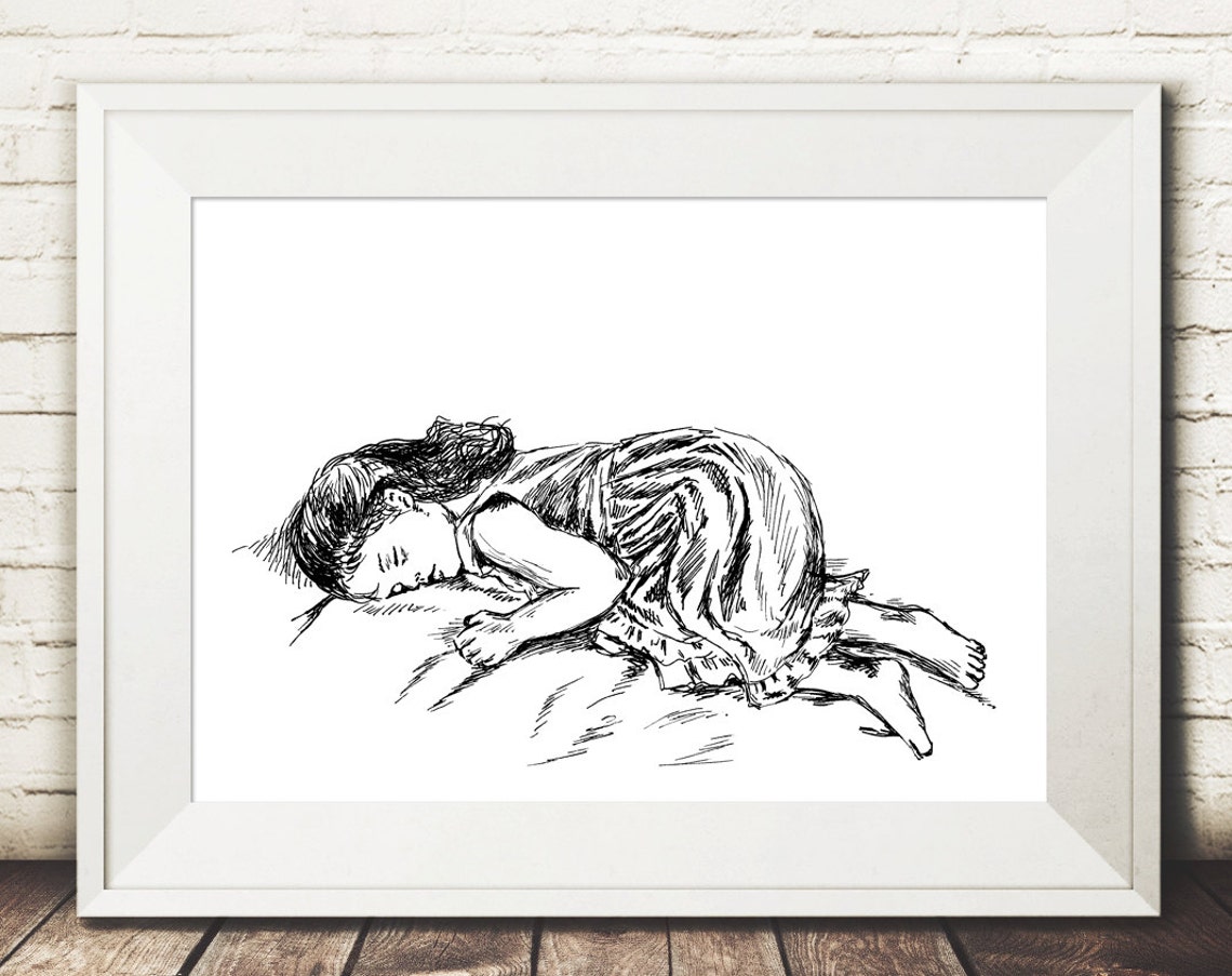 Girl Poster Black And White Kid Image Wall Art Kids Room Decor Art Collectibles Teen Room Decor Gift For Girl - Image 3
