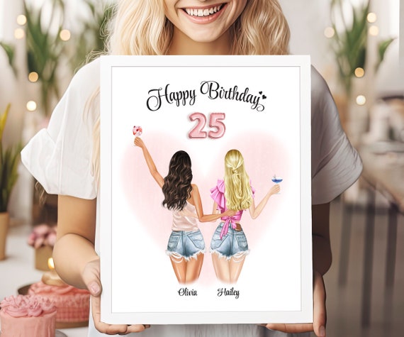 25th Birthday Gift For Her 25 Birthday Gift For Best Friend Bday Gift For Friend 25 Gift For Girl Personalized Gift Happy Birthday Gift 25th