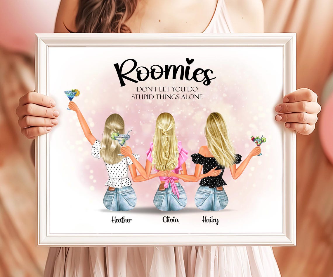 Roomies Don't Do Stupid Things Alone Quote Personalized Print
