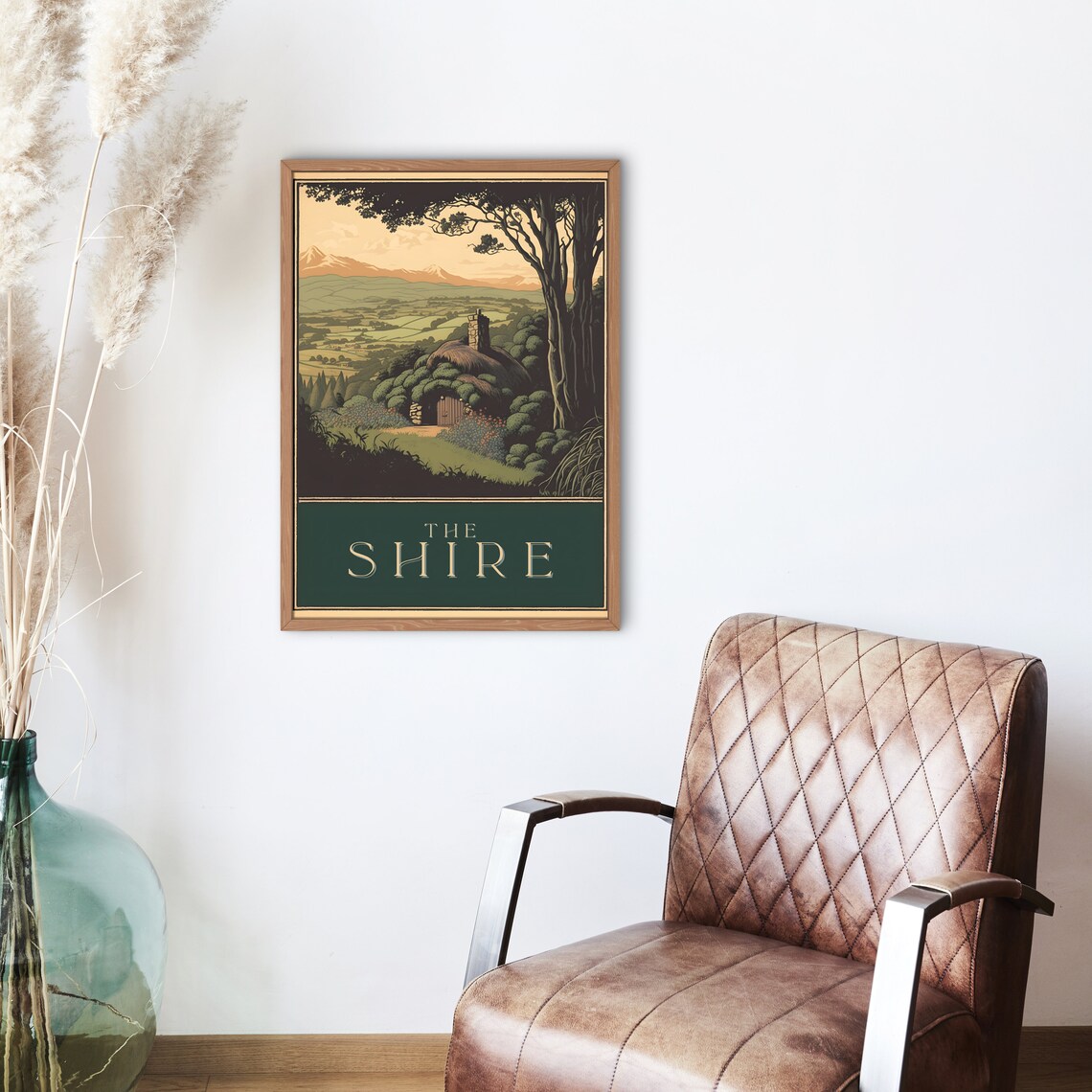 The Shire Hobbit Hole Rolling Hills Valley View Travel Poster - Image 2
