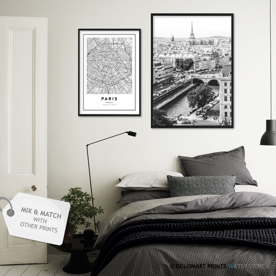 Paris, France Map Travel Poster, Modern Decor - Image 2