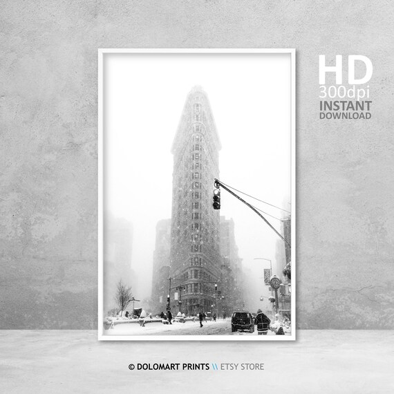 Flat Iron Building, New York Travel Poster