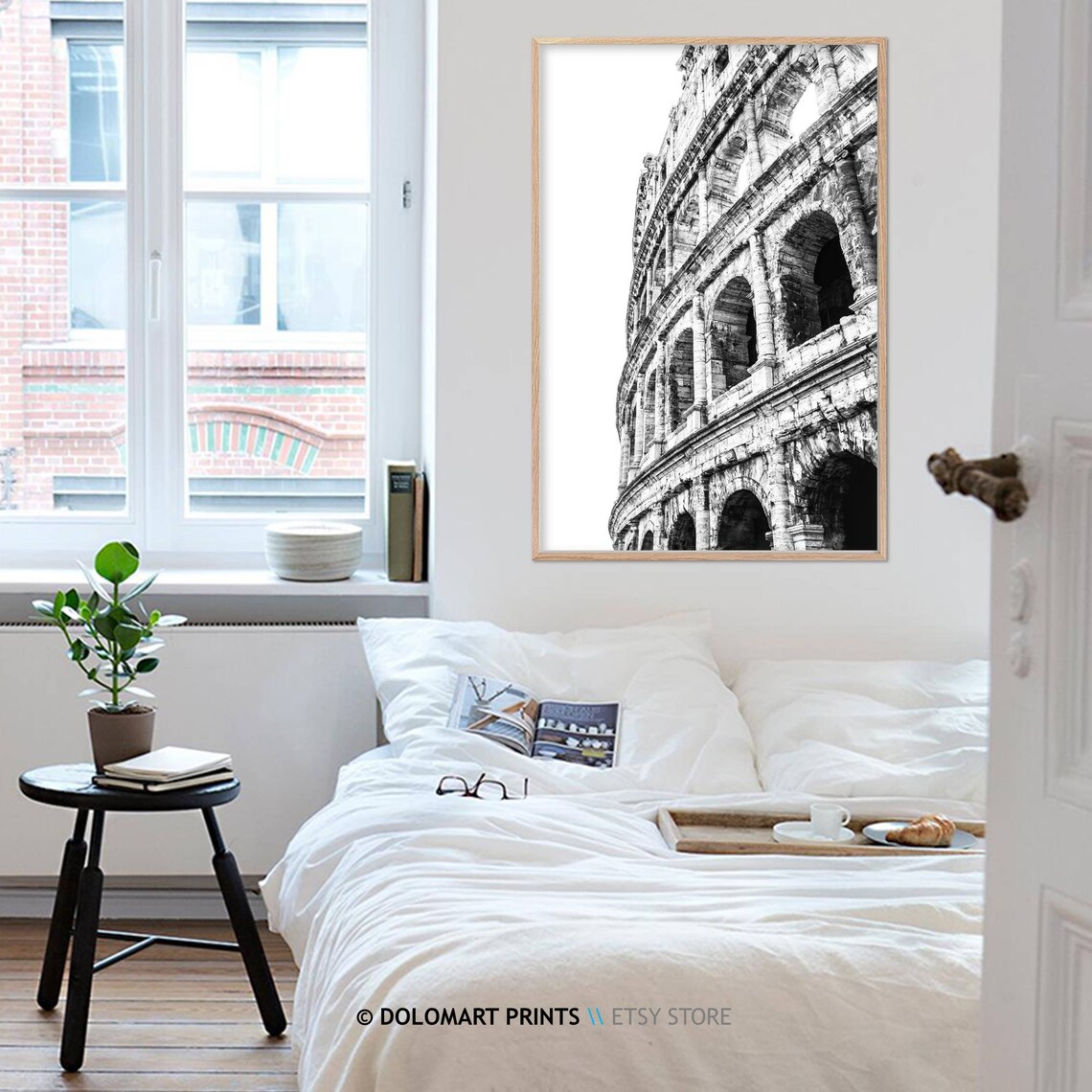 Rome Black And White Colosseum Travel Poster - Image 4